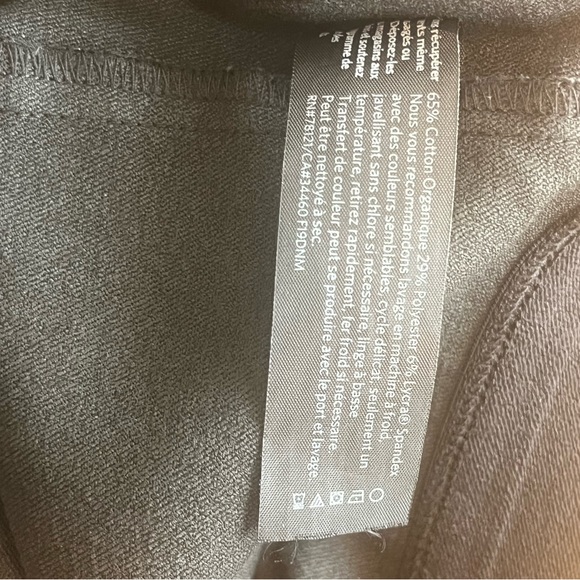 Eileen Fisher Black Coated Pull On High Rise Slim Fit Trouser Pants Size S - Picture 8 of 9